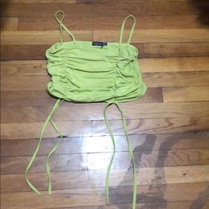 Lime green crop top